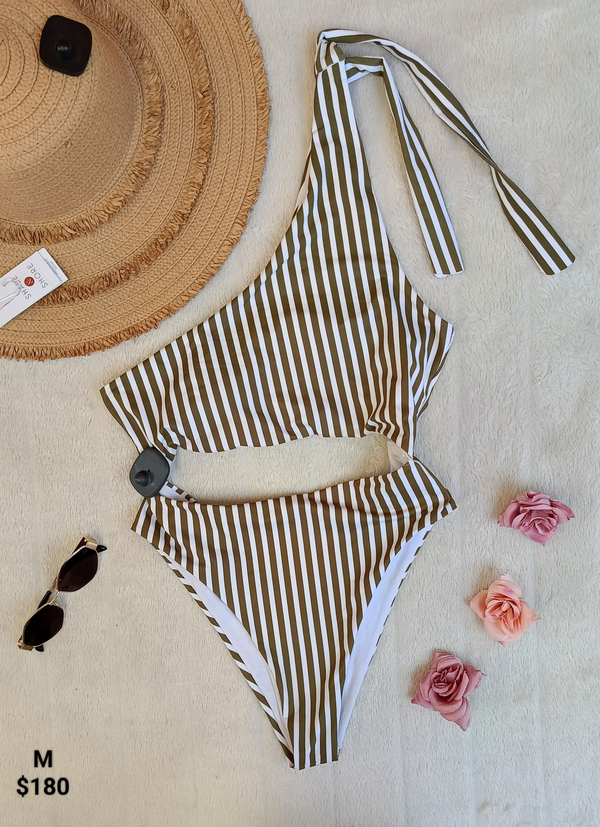 Traje de baño de rallas