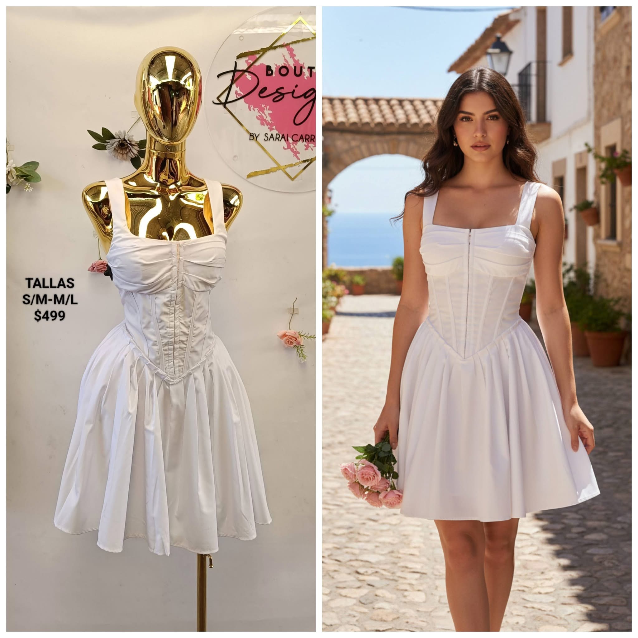 Vestido blanco hermoso🤍