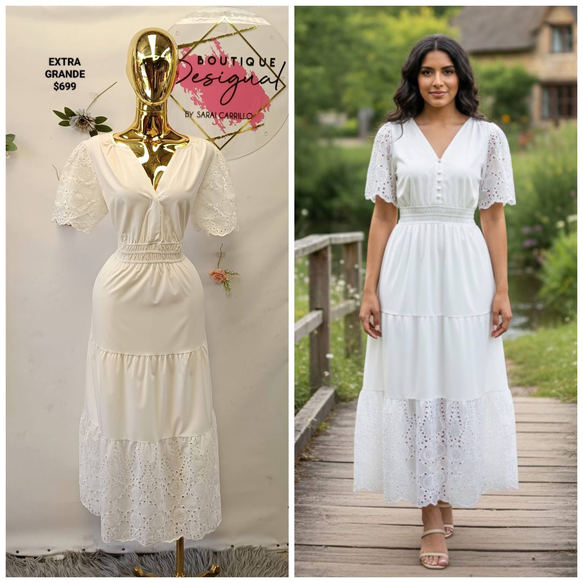 Vestido blanco hermoso🤍