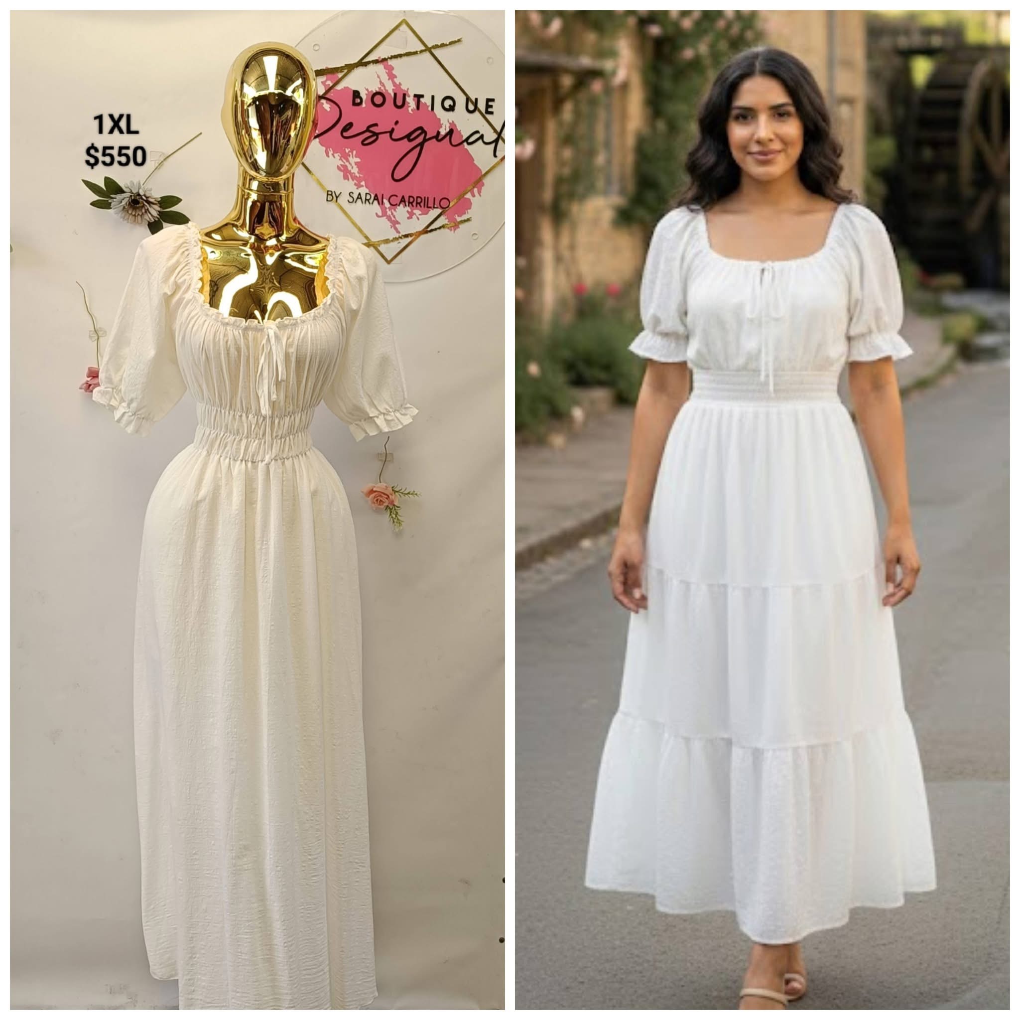 Vestido hermoso blanco🤍✨