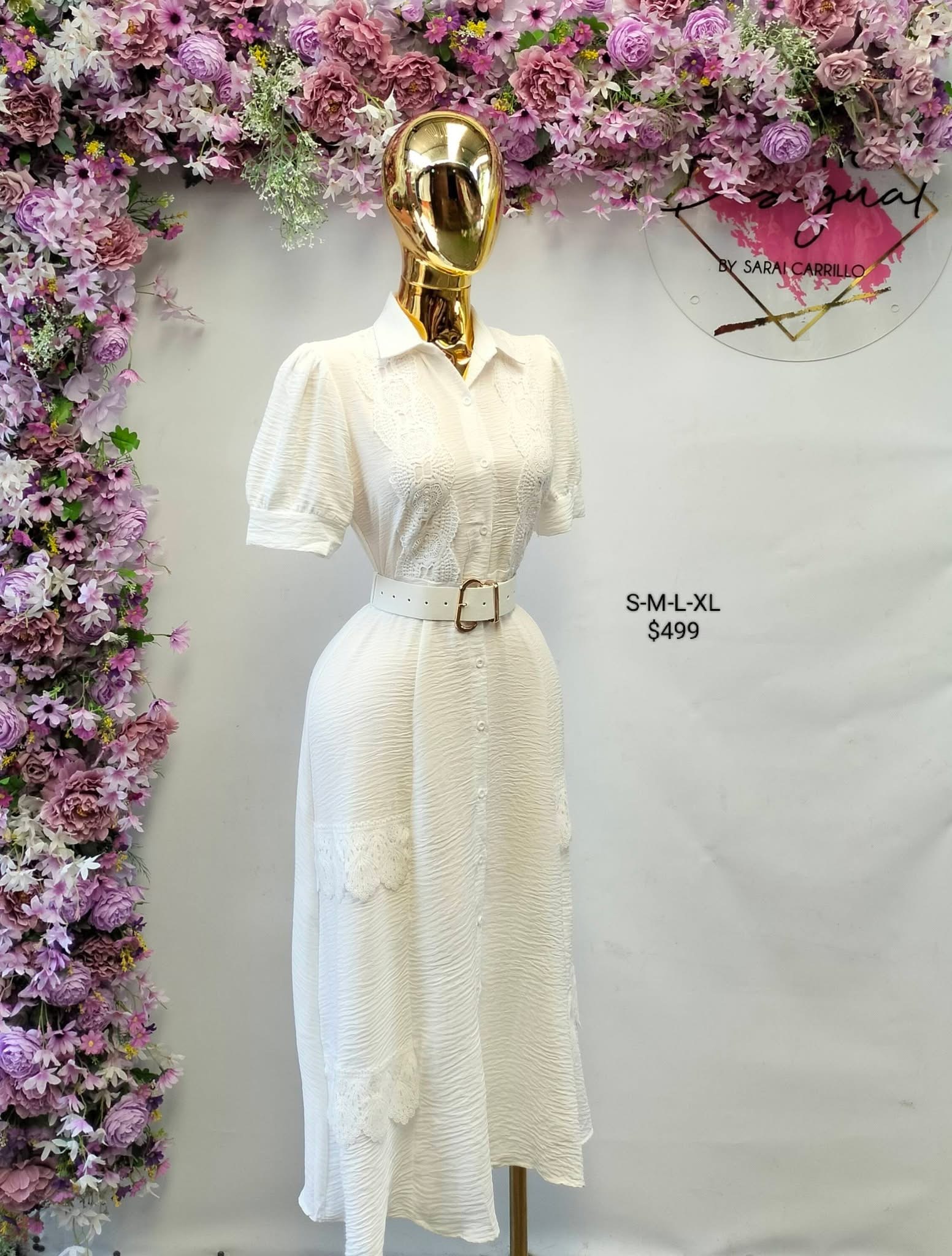 Hermoso vestido blanco