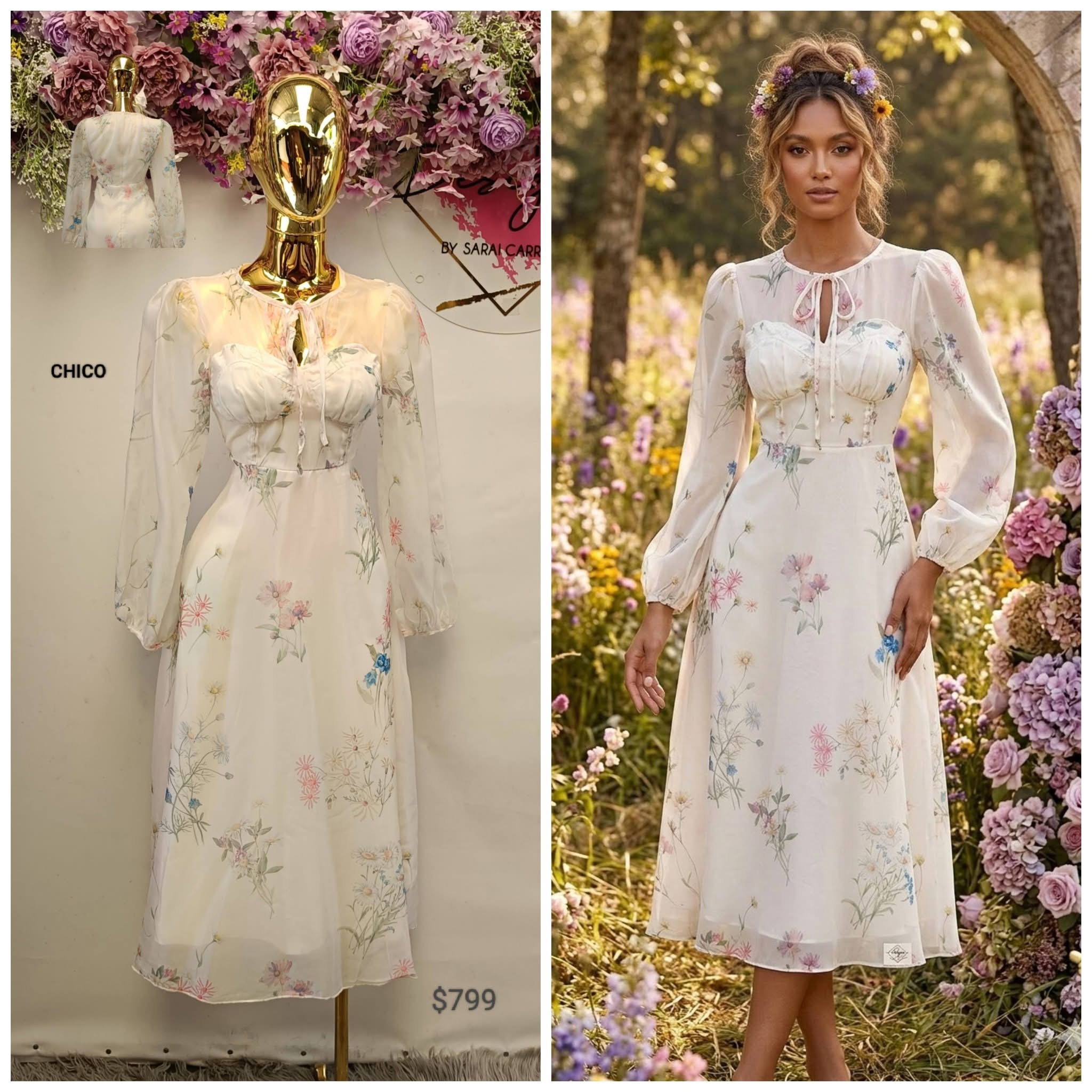 Vestido hermoso blanco